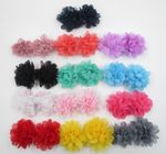 2 X Ladies Girls Flower Hair Clips Chiffon Ribbon Flower Hair Clips On Beak Clip