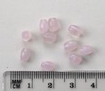 6mm x 4mm rose quartz rice beads, qty 10 - beads for jewellery & crafts