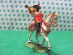 Lanzicheneccho on Horse with Trumpet 70 mm. - Elastolin 9073