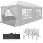 Large 3mx6m Pop Up Gazebo with Sides Party Tent Canopy Heavy Duty Marquee White