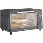 HOMCOM Mini Oven 9L Countertop Toaster Oven with Timer Control 750W Grey