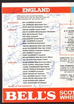 SIGNED 14 AUTOGRAPHS ENGLAND v ARGENTINA FOOTBALL PROGRAMME 1980 EMLYN HUGHES +