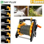 15M 25M 30M GARDEN HOSE PIPE & COMPACT HOSE REEL FITTINGS SET FREE STANDING