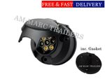 7 Pin Plastic Socket Caravan Trailer 12V Towing Towbar inc Gasket