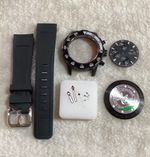 44mm Stainless Steel Watch Case With Band Kit for IWC Aquatimer Chronograph 7750