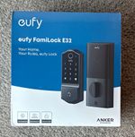 eufy FamiLock E32 Matter Smart Door Lock Black Fingerprint Keypad App Auto Lock