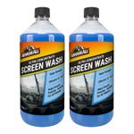 Armor All Screenwash Ultra Concentrated, 2 x 1 Litre, Effective Down to -16°C