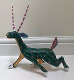 Signed Carolina Hernandez Oaxacan Alebrije Large Wood Carving Antelope Arrazola.