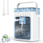 Home portable air cooler 3-in-1 device 1000ml tank 3 speeds and RGB lighting
