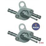 2x Universal 6mm Inline Fuel Tap Petrol Petcock Shut Off Valve Switch for Motorc