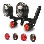 Auxiliary Spot w/ Wiring Harness Turn Signal light for Harley street glide 06-22