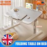 Bed Tray Folding Laptop Table Sofa Lap Desk Notebook Stand Adjustable Height UK