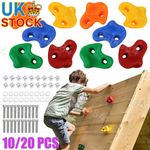 20x Kids Climbing Stones Bolt On Climbing Frame Wall Holds Rocks Grips Mix-color