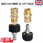 M22-14/15mm to 3/8" 1/4" Quick Release Connector Hose Adapter Pressure Washer