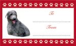 Wolfhound Dog Christmas Birthday Gift labels Sticker Dog Animal Pet Lover 