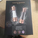 Cole & Mason Derwent Copper Salt & Pepper Grinder Mills, Adjustable
