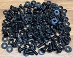 50 PACK BLACK M6 CAGE NUTS BOLTS WASHERS FOR 19" RACK MOUNT CABINETS 15mm THREAD