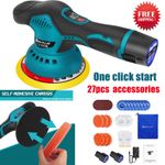 Dual Action Car Polisher Buffer Sander Cordless Polishing Machine 5" 6'' Pad Mop