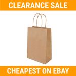 Brown Kraft Paper Bags with Twisted Handles - Recyclable Gift Retail Carrier Bag
