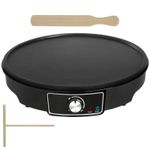 Black 1000W Electric 12" Pancake Crepe Maker Kitchen Appliance Machine Non Stick