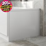 Essentials White Acrylic Bath End Panel for Straight Square Baths 700-750mm