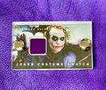 Movie Prop piece Batman Dark Knight Production Used Joker Fabric Swatch & COA.