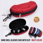 Portable Zipper Eye Glasses Sunglasses Hard Case Box Protector Large Hold Gift