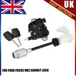 BONNET RELEASE LOCK LATCH 1343577 FOR FORD FOCUS MK2 REPAIR SET KIT 2004-2012
