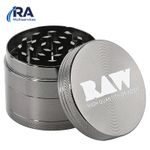NEW Raw Herb Grinder 50mm Metal 4 Layer Magnetic Lid Raw Spice Grinder 2 Inch UK