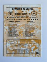 Berwick Rangers v Ross County,  Scottish Cup,  4th January 1992