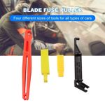 4Pcs Car Fuse Puller Extractor Mini Blade Clip Remover Holder Box Tool