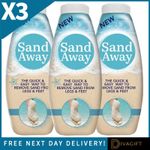3 x SAND AWAY BEACH POWDER SAND REMOVER REMOVING POWDER FOR LEGS FEET HANDS 226G