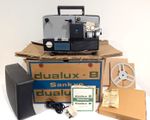 Vintage 1970 Sankyo Dualux-8 Super 8mm Film Projector Boxed Manual WORKING