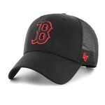 Boston Red Sox Cap Adult 47 Brand MVP MLB Baseball Black Trucker Hat - New