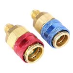 2x A/C R134a Quick Coupler Adapter Car High Low Side HVAC SAE Male Flare Fitting