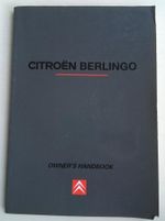 Citroën Berlingo Owners Manual Handbook December 1996  #M4 U-GB-8107/2