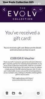 Evolv Restaurant voucher