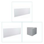 Bathroom Bath Panel Adjustable Plinth Front Side End White MDF Wood Waterproof