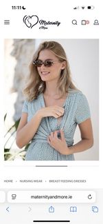 Ladies Seraphine Mid Length Maternity Dress. Green sage Size: Uk 14. Cost £90