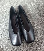 NEXT Women’s Black Leather Square Toe Slip On Ballet Flats UK 6 EU 39