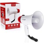 NEW PORTABLE SPEAKER MEGAPHONE STRAP PISTOL GRIP LOUD SPEAKER AND RECORD PLAY