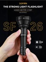 Sofirn-SF26 LED Rechargeable EDC Flashlight 2000 Lumens 964m Throw 