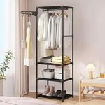 Heavy Duty Metal Clothes Rail Hanging Rack Garment Display Stand Storage Shelf