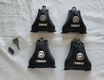 THULE RAPID 430R TRACKER II TOWERS + TK1 FEET LANDING PADS + LOCKS KEY N139
