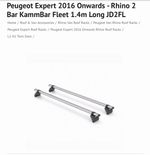 Peugeot Expert ROOF BARS 2016 Onwards