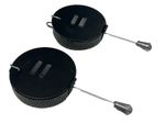 Bait Droppers for Coarse & Carp Fishing, Black, 2 x  3" Diameter
