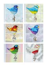 Handmade Pretty Little Birds Glass Bird Suncatcher Crystal