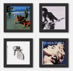 Show and Listen 12" Vinyl Lp Flip Frame Pack of 4 - Black - Fast Delivery