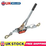 2 Ton Dual Gear Power Puller NEW Heavy Duty 2 Hook Cable Puller Hand Winch