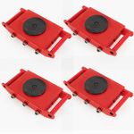 4Pcs 8 Ton Heavy Duty Machine Mover Roller Machinery Moving Skate Rotate Mover